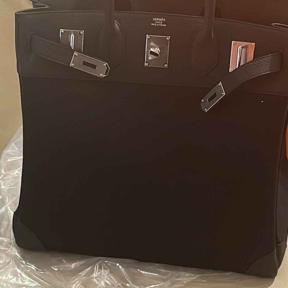 HERMES 40CM HAUT À COURROIES LEATHER HANDBAG VEAU TOGO AA